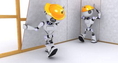 Robot dry wall builder