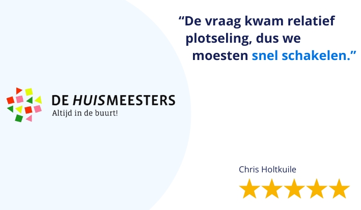 De verwachtingen waren hoog en onze vraag niet eenvoudig. Maar het contact verliep altijd professioneel en snel.